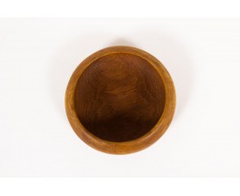 Round trinket bowl small model in solid teak 1950