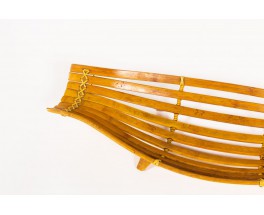 Fruit bowl in bamboo and rattan 1950