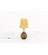 Georges Pelletier lamp in brown ceramic and rope lampshade 1960