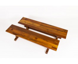 Banc en peroba design bresilien 1950