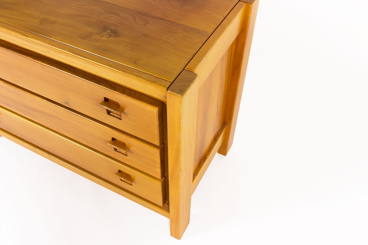 Chest of drawers in elm edition Maison Regain 1980