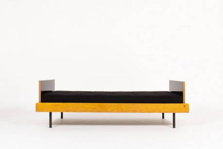 Roger Fatus daybed oak laminate and metal 1950