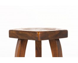 Olavi Hanninen stools in elm edition Mikko Nupponen 1950 set of 2