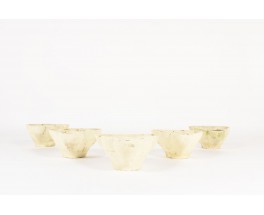 Planters in stone 1950 set of 5