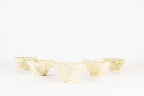 Planters in stone 1950 set of 5