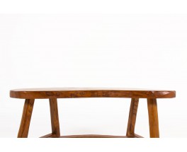 Banc en orme petit modèle design brutaliste 1950