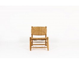 Armchair in ash and straw 1950