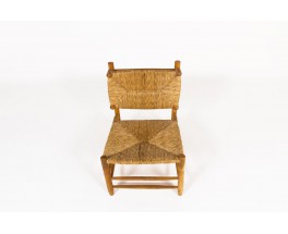 Armchair in ash and straw 1950