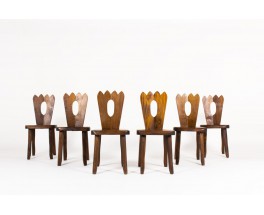 Olavi Hanninen chairs in elm edition Mikko Nupponen 1960 set of 6