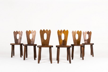 Chaises Olavi Hanninen en orme édition Mikko Nupponen 1960 set de 6
