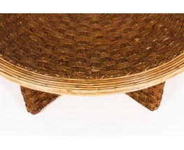 Round coffee table in rope 1950
