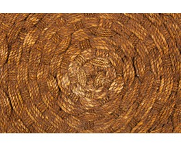 Table basse ronde en corde 1950