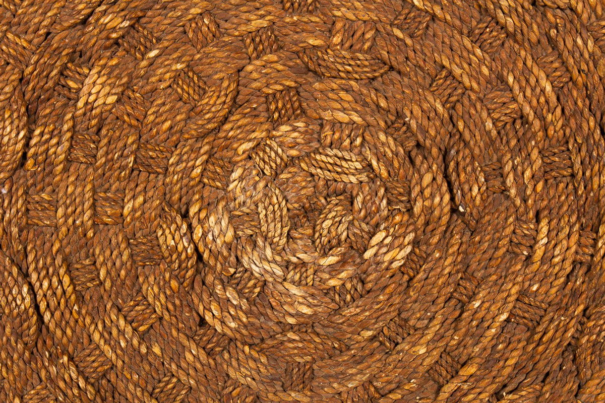 Round coffee table in rope 1950