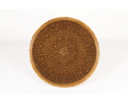 Round coffee table in rope 1950