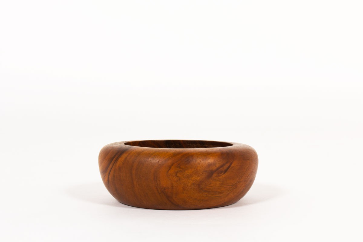 Trinket bowl small model in walnut 1950