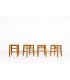 Stools in straw and tinted beech 1950 set of 4