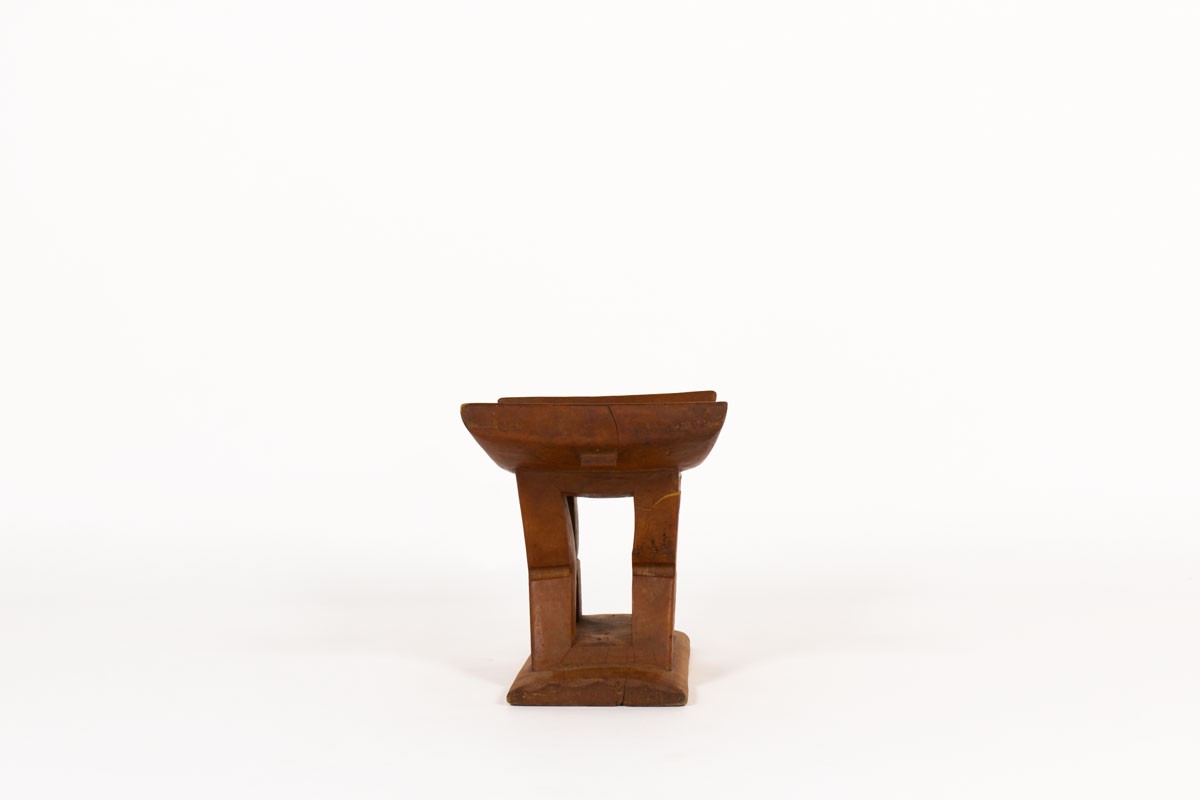 Stool in wood African design 1950