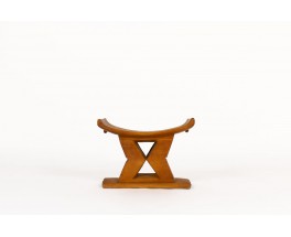 Tabouret en bois design africian 1950