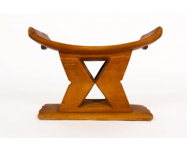 Tabouret en bois design africian 1950