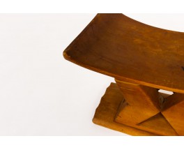 Tabouret en bois design africian 1950