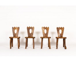 Olavi Hanninen chairs in elm edition Mikko Nupponen 1960 set of 4