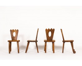 Olavi Hanninen chairs in elm edition Mikko Nupponen 1960 set of 4