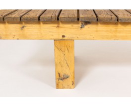 Coffee table large model in pine 1950