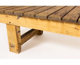 Coffee table large model in pine 1950