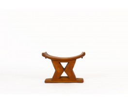 Tabouret en bois design africian 1950