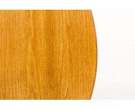 Round dining table with extension in elm edition Maison Regain 1980