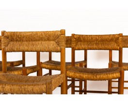 Chaises modèle Dordogne en frêne édition Sentou 1950 set de 6