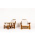 Armchairs in elm edition Maison Regain 1980 set of 2
