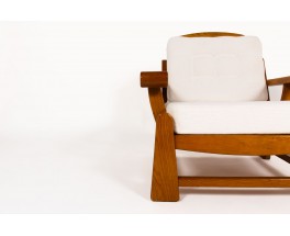 Armchairs in elm edition Maison Regain 1980 set of 2