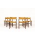 Chairs model Dordogne in ash edition Sentou 1950 set of 6