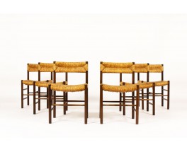 Chairs model Dordogne in ash edition Sentou 1950 set of 6