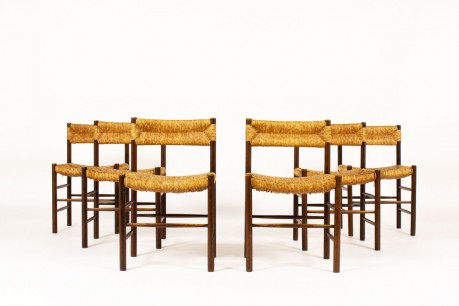 Chairs model Dordogne in ash edition Sentou 1950 set of 6