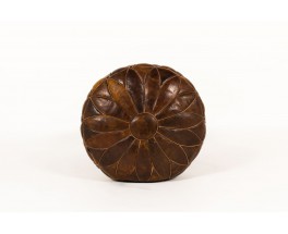 Pouffes in leather 1960 set of 2