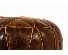 Pouffes in leather 1960 set of 2