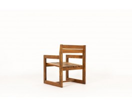 Fauteuil André Sornay pin teinté 1960