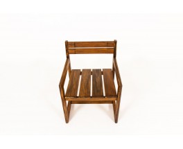 Andre Sornay armchair in tinted pine 1960