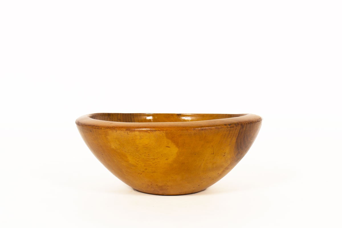 Wood bowl with Moroccan design 1950