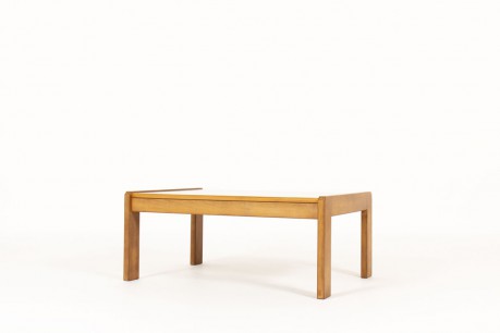 Andre Sornay coffee table large model tinted beech and grey laminate 1960
