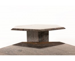 Tables basses en granit modèle hexagonal 1980 set de 3