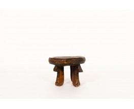 Tabouret monoxyle petit modèle en bois design africain