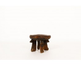 Tabouret monoxyle petit modèle en bois design africain