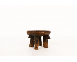 Tabouret monoxyle petit modèle en bois design africain