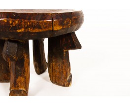 Tabouret monoxyle petit modèle en bois design africain