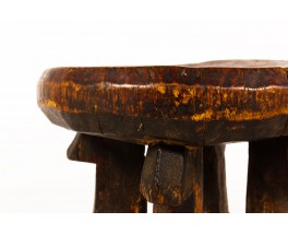 Tabouret monoxyle petit modèle en bois design africain