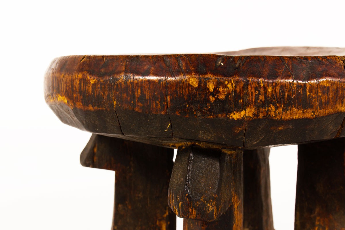 Stool monoxyl small model in wood African design
