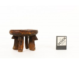 Tabouret monoxyle petit modèle en bois design africain